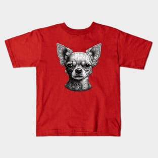 Chihuahua Dog Tattoo Style Kids T-Shirt